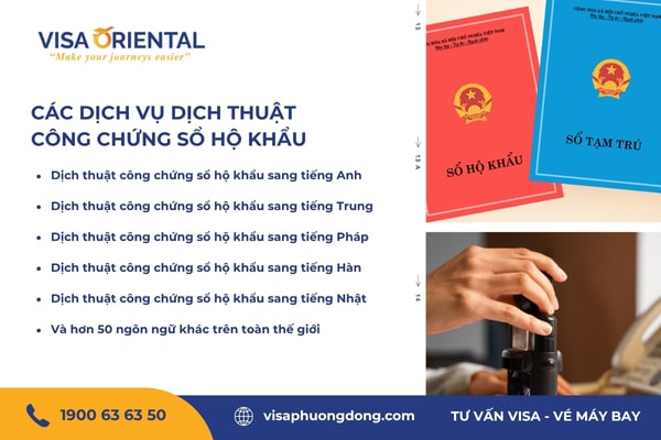 Các loại dịch vụ dịch thuật công chứng sổ hộ khẩu