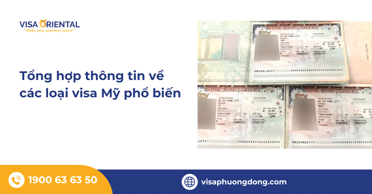 Các loại visa Mỹ