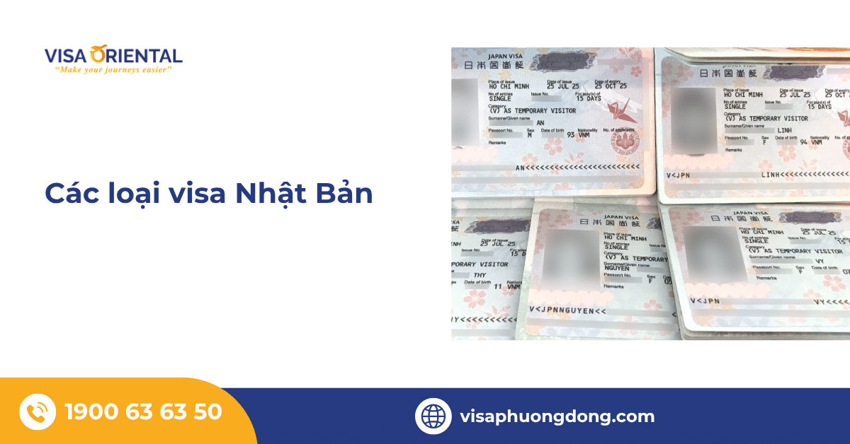 Các loại visa Nhật Bản
