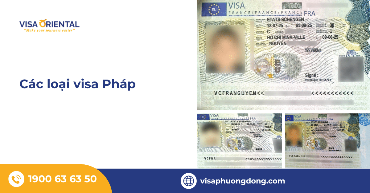 Các loại visa Pháp