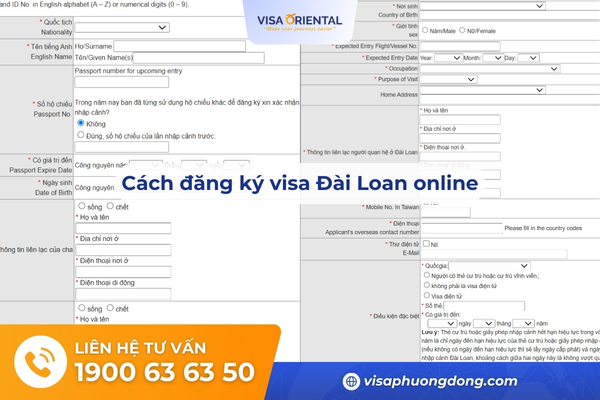 Cách đăng ký visa Đài Loan online