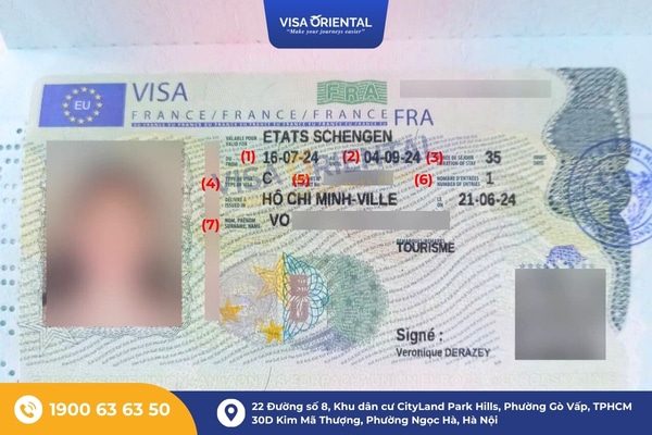 Cách đọc thông tin visa Schengen