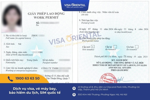 Chi phí xin cấp giấy phép lao động