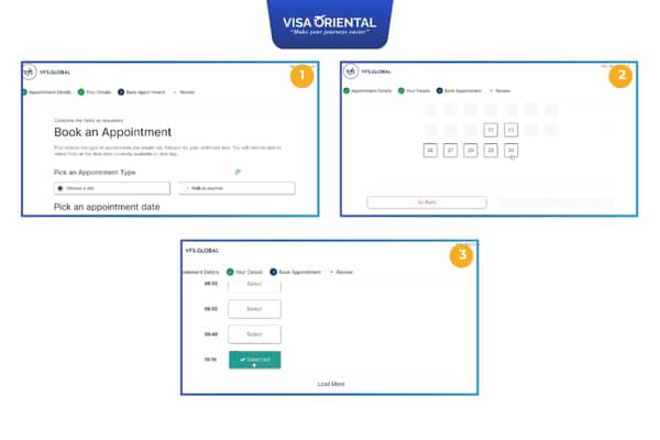 Chọn ngày và giờ hẹn