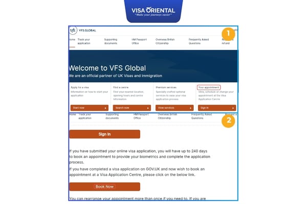 Đăng ký đặt lịch hẹn visa Anh