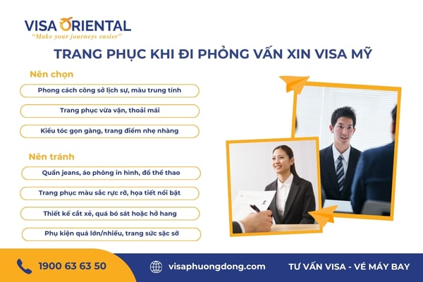 Đi phỏng vấn visa Mỹ mặc gì