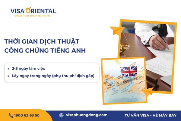 Dịch thuật công chứng tiếng Anh mất bao lâu