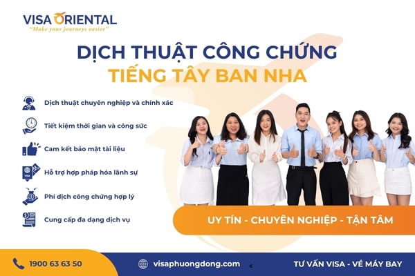 Dịch thuật công chứng tiếng Tây Ban Nha tại Visa Phương Đông