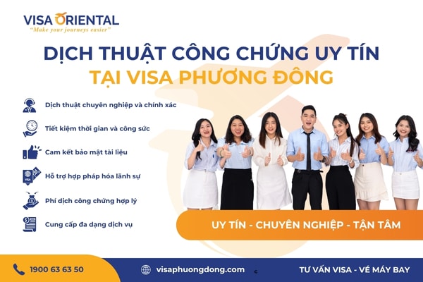 Dịch vụ dịch thuật công chứng tại Visa Phương Đông