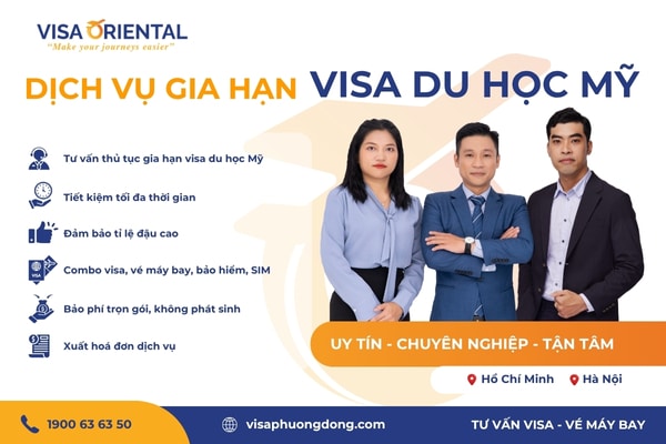 Dịch vụ gia hạn visa Mỹ F1 trọn gói cho du học sinh