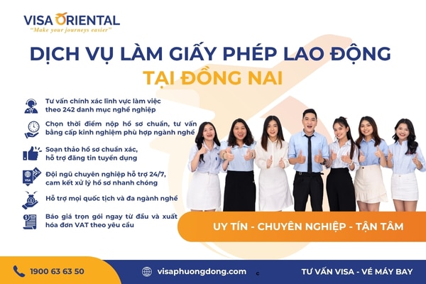 Dịch vụ làm giấy phép lao động ở Đồng Nai