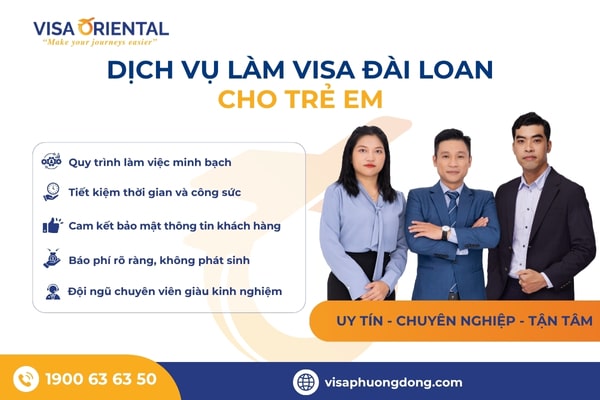 Dịch vụ làm visa Đài Loan cho trẻ em