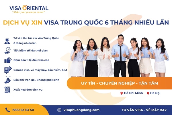 Dịch vụ làm visa Trung Quốc 6 tháng nhiều lần chuyên nghiệp