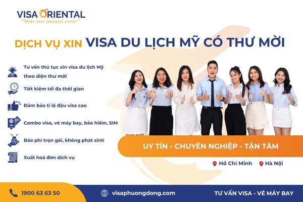 Dịch vụ xin visa du lịch Mỹ có thư mời