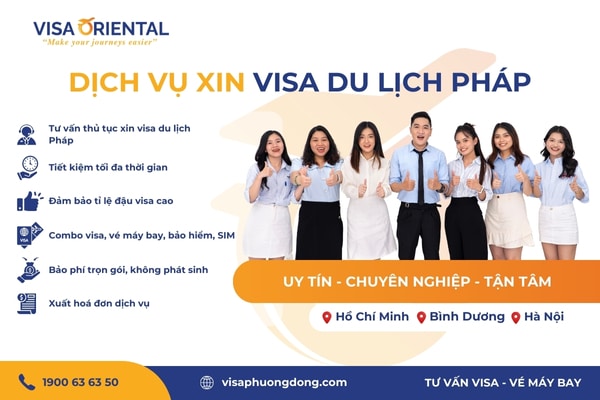 Dịch vụ xin visa du lịch Pháp trọn gói