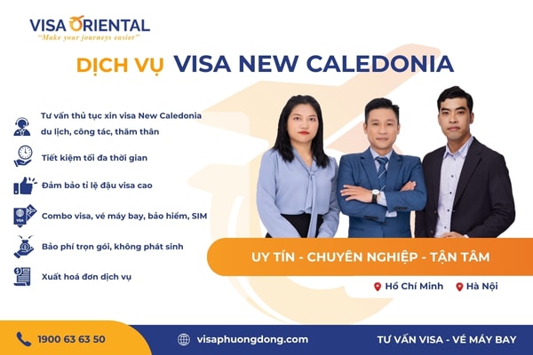Dịch vụ xin visa New Caledonia uy tín trên toàn quốc