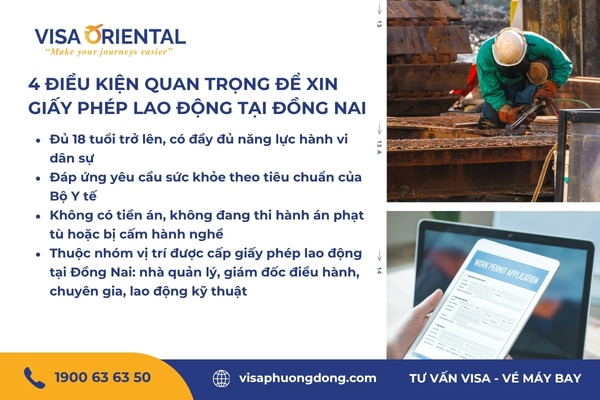Điều kiện cấp giấy phép lao động tại Đồng Nai