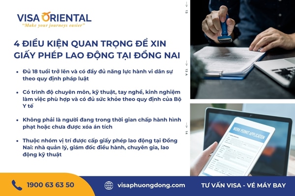 Điều kiện để được cấp giấy phép lao động tại Đồng Nai