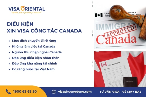 Điều kiện xin visa Canada công tác