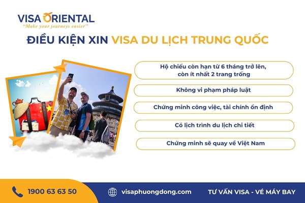 Điều kiện xin visa du lịch Trung Quốc