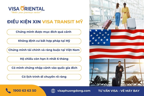Điều kiện xin visa quá cảnh Mỹ