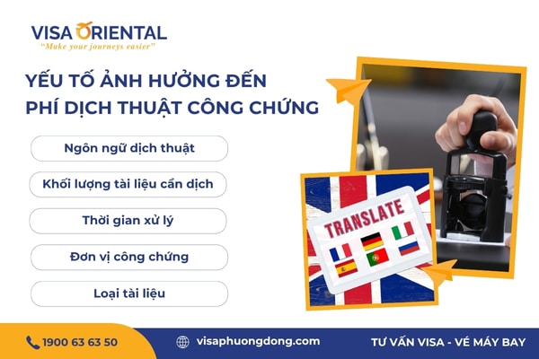 Giá dịch thuật công chứng ảnh hưởng bởi yếu tố nào