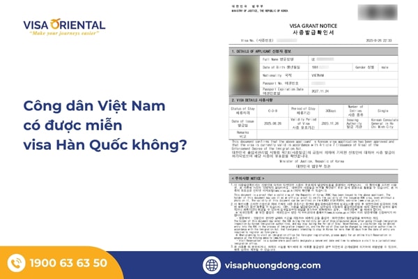 Công dân Việt Nam có được miễn visa Hàn Quốc không?