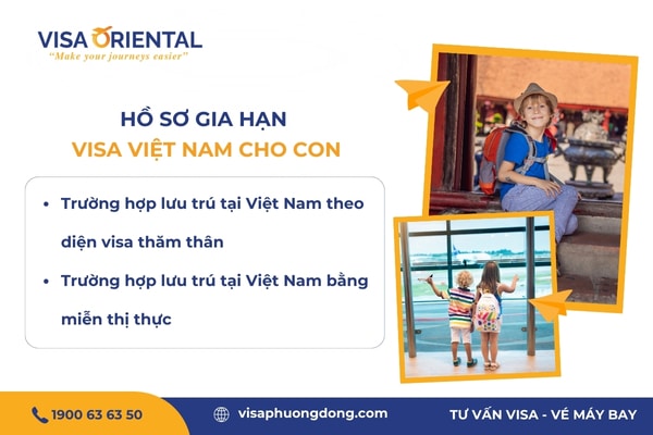 Hồ sơ gia hạn visa Việt Nam cho con