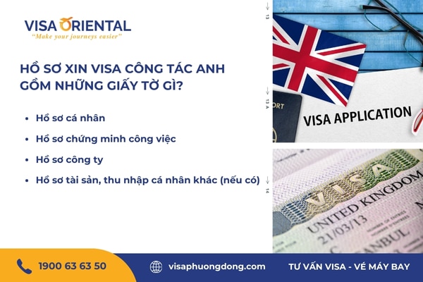 Hồ sơ xin visa công tác Anh