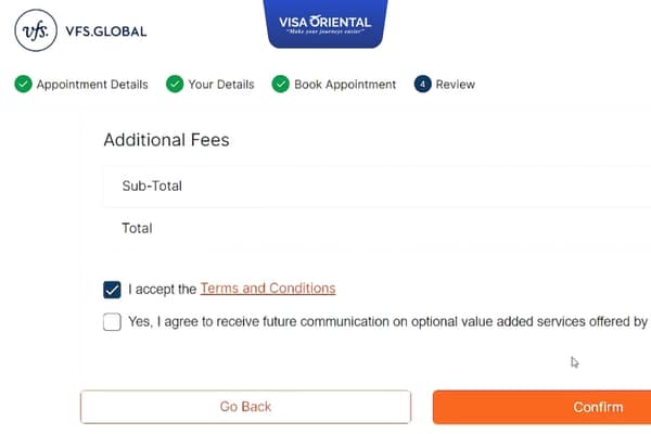 Hoàn tất đặt lịch hẹn visa Anh