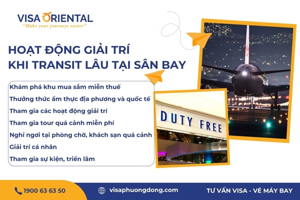 Hoạt động giải trí khi quá cảnh tại sân bay