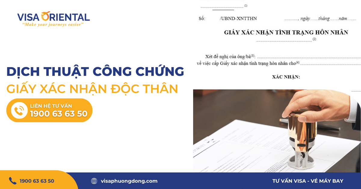 Hướng dẫn dịch thuật công chứng giấy xác nhận tình trạng hôn nhân