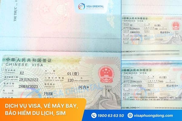 Mẫu kết quả visa du học Trung Quốc