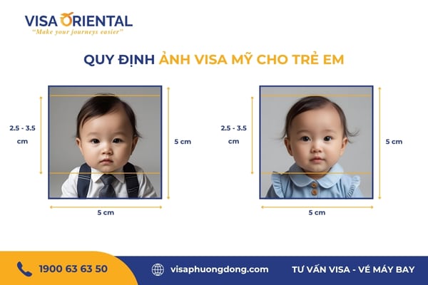 Hình ảnh visa Mỹ cho trẻ em