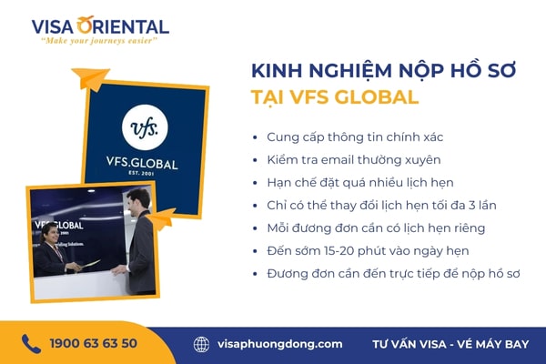 Kinh nghiệm nộp hồ sơ tại trung tâm VFS Global
