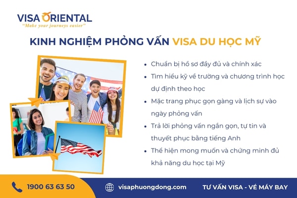 Kinh nghiệm phỏng vấn xin visa du học Mỹ