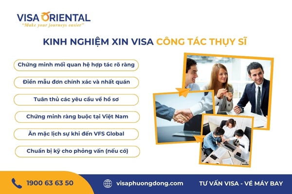 Kinh nghiệm xin visa công tác Thụy Sĩ