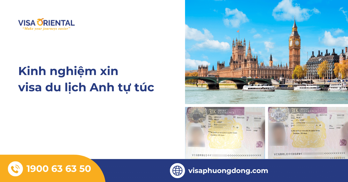 Kinh nghiệm xin visa du lịch Anh tự túc thành công