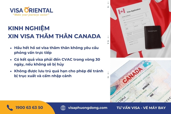 Kinh nghiệm xin visa thăm thân Canada
