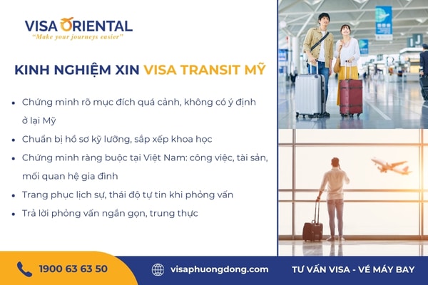 Kinh nghiệm xin visa quá cảnh Mỹ