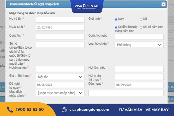 Mẫu thư mời xin visa vào Việt Nam