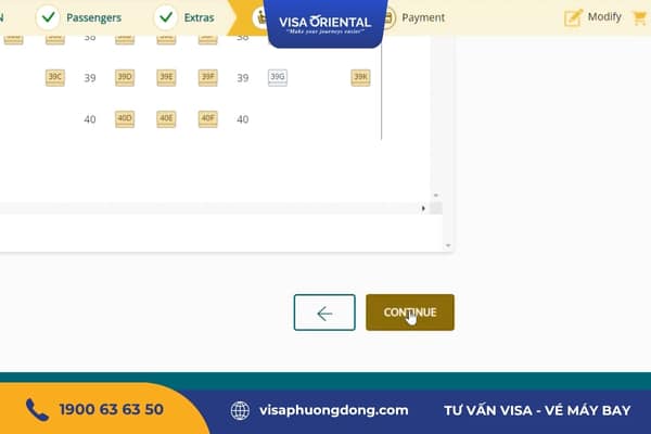 Nhấn Continue để chuyển qua bước tiếp theo