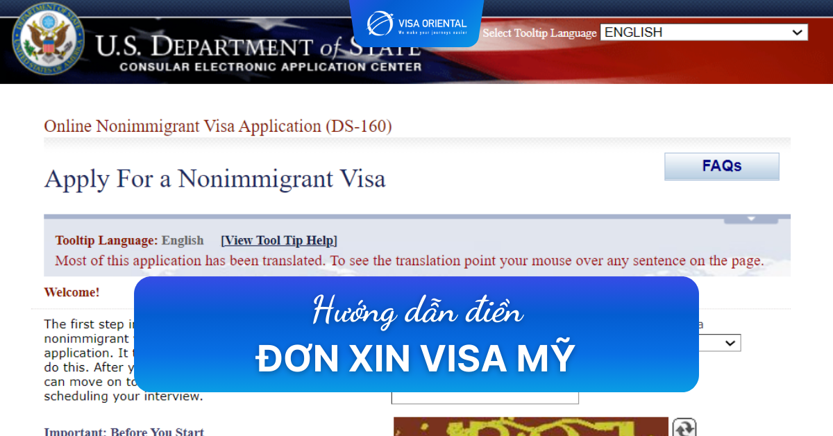 Nộp đơn xin visa Mỹ