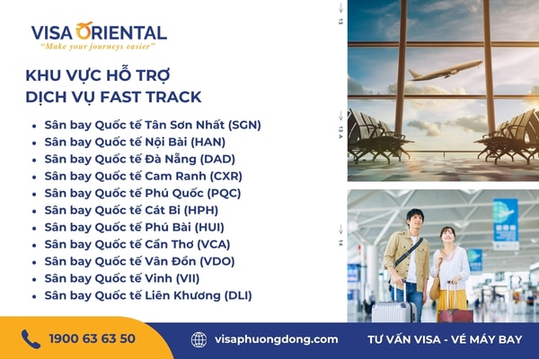 Sân bay có hỗ trợ dịch vụ fast track