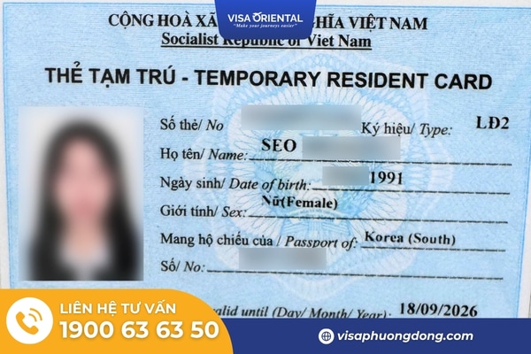 Thẻ tạm trú Việt Nam cho người nước ngoài