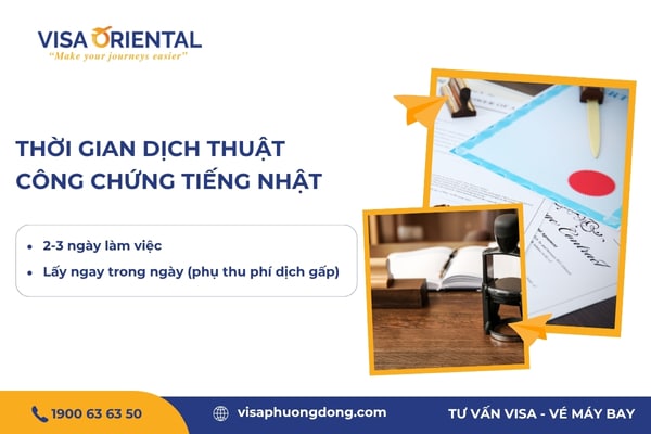 Thời gian dịch thuật công chứng tiếng Nhật TPHCM