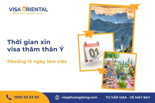 Thời gian xét duyệt visa thăm thân Ý mất bao lâu