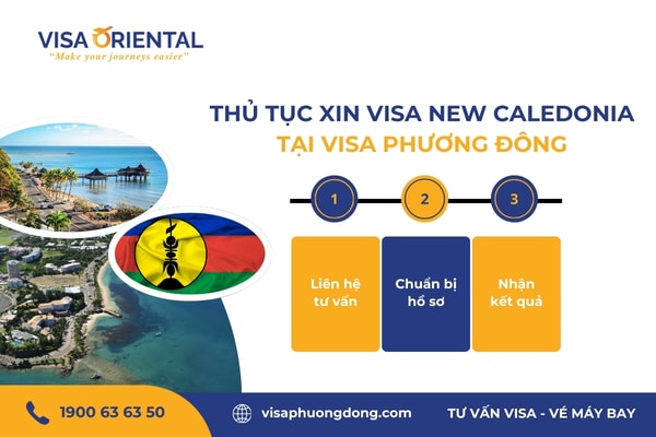 Thủ tục 3 bước xin visa New Caledonia qua dịch vụ