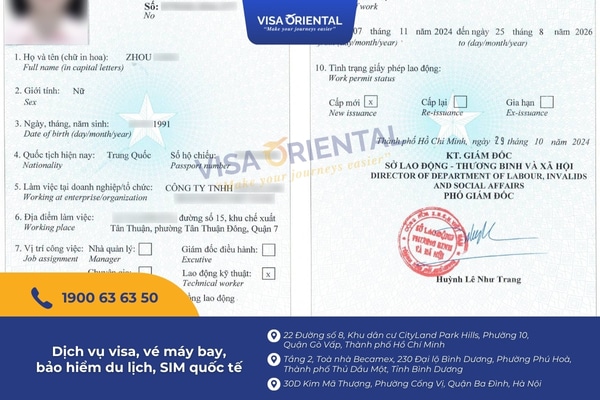 Thủ tục xin giấy phép lao động cho người Trung Quốc