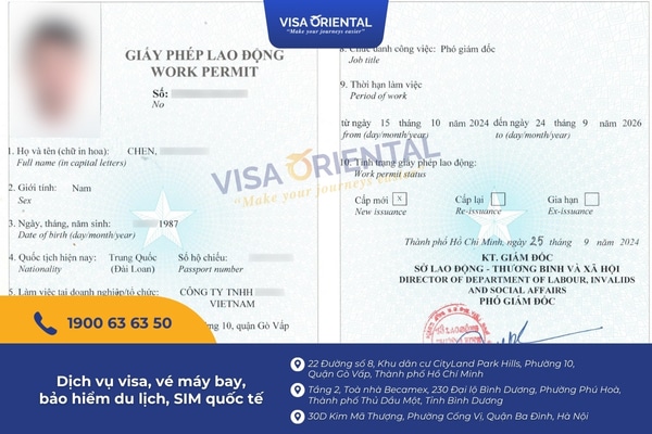 Thủ tục xin giấy phép lao động Đài Loan